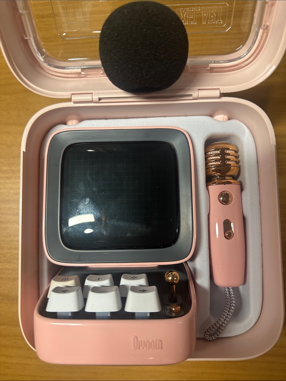 Pink Portable Bluetooth Speaker with Microphone